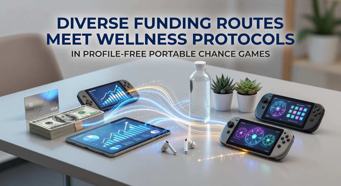 Mobile gaming interface showing diverse payment options alongside wellness and limit-setting tools in a profile-free environment
