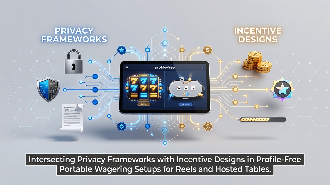 Diagram showing data flow between privacy protocols and reward systems in mobile casino apps without user profiles