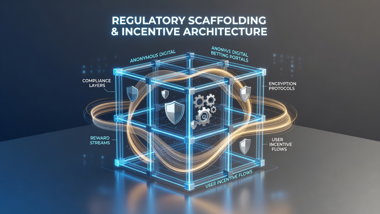 Illustration showing session-based reward flows and cryptographic incentive delivery in digital betting portals